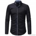 OWMEOT Mens 100% Cotton Casual Slim Fit Long Sleeve Button Down Printed Dress Shirts - B07FXKTP1V